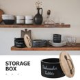 thumbnail image 4 of 1Set Laundry Jars with Lids Black Wooden Moisture Prevention Container for Families, 4 of 9