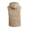thumbnail image 5 of Gibobby Chaleco dama, Chaleco Capitonado para Mujer Ideal para Lluvias, Camping, Gym o Uso Casual Abrigo Calido y Cómodo(Caqui,M), 5 of 5