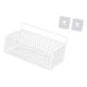thumbnail image 1 of Organizador de pared colgante, cesta colgante de alambre, cesta de alambre de acero resistente para manualidades Blanco M con pegatina, 1 of 9