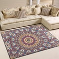 thumbnail image 2 of 5'3" x 4' (63 x 48 inch) Area Rug, Pad Vintage Ethnic Decoration Nursery Rugs Floor Mat for Kids Playing Room Living Room Bedroom, 2 of 6