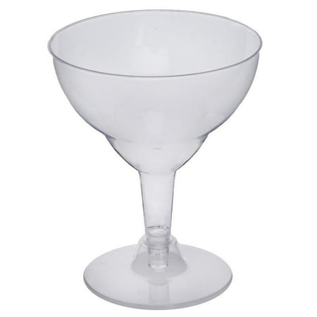 BalsaCircle Clear 12 pcs 5.5 oz Disposable Plastic Margarita Glasses - Wedding Reception Party Buffet Catering Tableware
