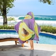 thumbnail image 6 of Fruit Abstract Art Hooded Beach Towel Kids Bath Towels Quick Dry for Pool Swiming 50" x 23.5" Microfiber Soft Bathrobe, 6 of 7