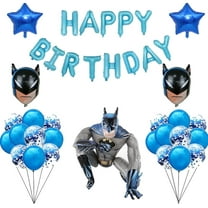 Batman Birthday Balloons set with Birthday Banner Party Supplies Decorations, 28 in