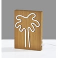 thumbnail image 3 of Simplee Adesso Wood Base Framed Neon Palm Tree Table/Wall Lamp, Natural Wood Base Grain Finish on Plastic - water transfer, Abs,, 3 of 4