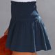thumbnail image 4 of Pantalones cortos elegantes de cintura fruncida en azul oscuro para mujer para entrenamientos casuales en casa en verano, talla S, 4 of 6