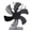 Black, variant on Xirurus Heat Powered Wood Stove Fan 6-Blade, Vertical Thermoelectric Thermal Fan for Fireplace Circulation, No Battery Required, Eco-Friendly Fast Warm Air Circulation Handle Design, Gold (8.66 in)