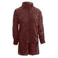 thumbnail image 4 of Womens 2 Piece Outfits Summer Casual Solid Collar Lace Shorts & Long Sleeve Suit, 4 of 4