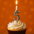 thumbnail image 2 of 1 Set Number Candle Holder Set, Gold Candle Holder Gifts Handmade Recycled Toppers for Birthdays Cakes Anniversaries Celebrations,1.57*3.94 inch., 2 of 7