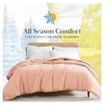 thumbnail image 5 of California/King Comforter, Cozy, Fluffy Down Alternative Comforter, Cal/King Bedspread, Hotel Bedding Comforters, Machine Washable, Blush, 5 of 9