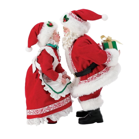 Department 56 Possible Dreams Santa Mrs Claus Northpole Sweethearts Multicolor Christmas Figurine 10in H