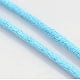 Macrame Rattail Chinese Knot Making Cords Round Nylon String Threads Satin Cord Deep Sky Blue