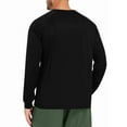 thumbnail image 5 of Zylanna Men's Long Sleeve T-Shirts, Solid Color Stretchy Activewear Crew Neck Casual Tops for Sport Black, 5 of 5