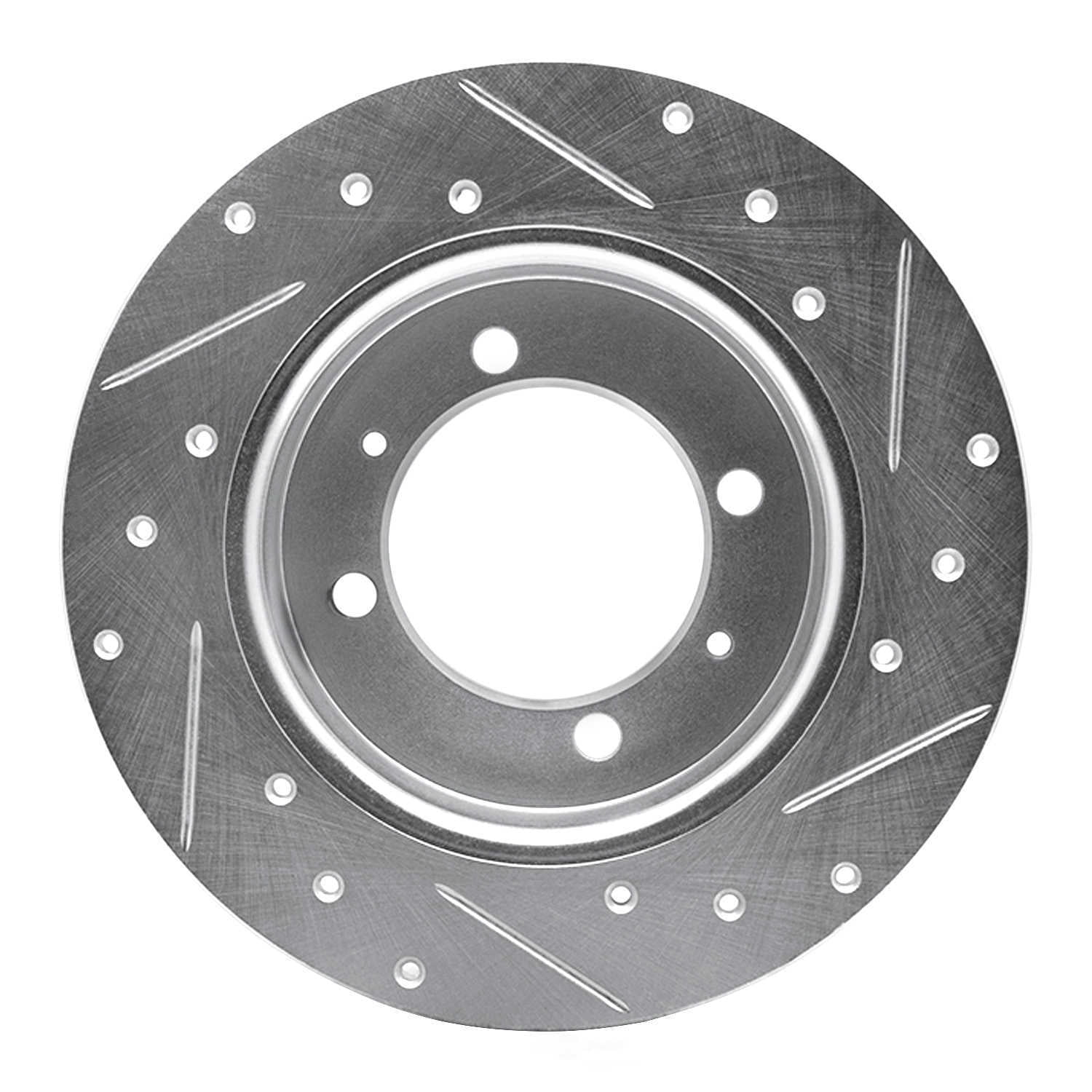 Dynamic Friction Company 631-72011L DFC Brake Rotor - Drilled And Slotted - Silver