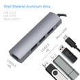 thumbnail image 1 of HUB USB portátil Divisor para PC Computadora Teléfono USB3.0 3 USB2.0 Tipo-C Adaptador Ndcxsfigh Para estrenar, 1 of 6
