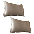 thumbnail image 1 of Clearance! Solid Color Faux Silk Pillowcase Silk No Zipper Envelope Pillow Pillow Cover, 1 of 7