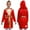 Burgundy, variant on Aislor Kids Girls Boxing Robe Satin Long Hooded Hoodie Cloak with Belt Black 8