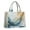 Blue Gold Marble, variant on Large Capacity Tote Bag,Blue and Gold Marble Shimmer Waves Pattern Handbag Fashion Luxury Tote Bag,15.7"x13"x 5.1" Inches,Laptop Compatible