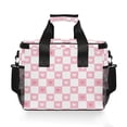 thumbnail image 7 of FORMRS Insulated Cooler Bag 24 Cans Capacity Soft Leakproof Lunch Box with Side Pockets, Pink Checkered Heart, 7 of 7