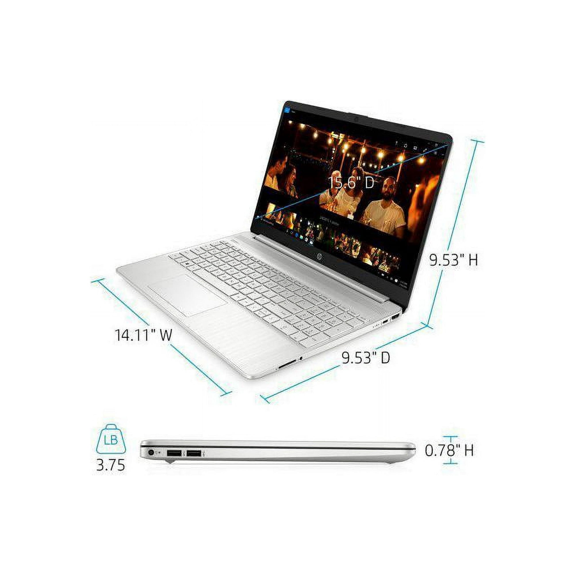 HP 15.6" IPS Micro-Edge Laptop Computer, AMD Athlon N3050,4GB Memory, 128GB SSD Storage, Windows 11 Pro, Fast Performance for Work & Study