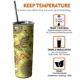 thumbnail image 6 of Paisley Design Slim Tumbler with Lid Straw Stainless Steel Cup Modern Tumbler 20 oz for Spring Summer Camping Outdoor, 6 of 7