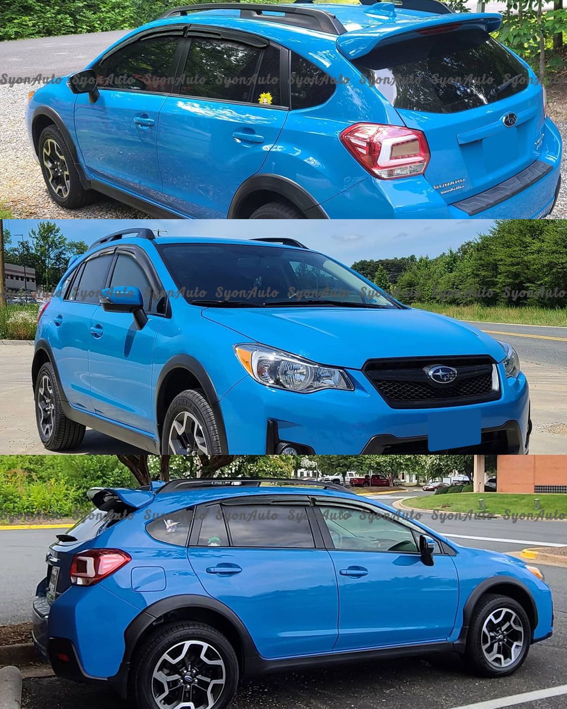 Fits 2013-2017 Subaru CROSSTREK XV 2012-2016 Impreza Hatch JDM Mugen Style Window Visor Rain Guard