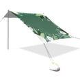 thumbnail image 3 of Portable Beach Tent Sun Shelter With Ground Pegs Water And Wind Resistant Sun Shade Canopy Angle Adjustable Green Floral Background, 3 of 7