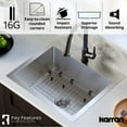 thumbnail image 4 of Karran  Top Mount Stainless Steel 25 in. 16-Gauge Drop-In Single Bowl Kitchen Sink Kit, 4 of 5