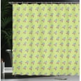 thumbnail image 3 of Ambesonne Cartoon Shower Curtain, Funny Animal Dancing Tutu, 69"Wx75"L, Pale Green and Multicolor, 3 of 4