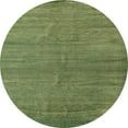 thumbnail image 1 of Ahgly Company Machine Washable Indoor Round Abstract Green Onion Green Area Rugs, 6' Round, 1 of 7