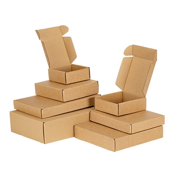 1Pc Corrugated Cardboard Box, Extra Thick Kraft Paper Packaging Box, 10X7X4Inch (26X18X6Cm Approx) For Shipping, Storage, Mailing