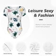 thumbnail image 6 of Naloa Turtles And Corals Women's Short-Sleeved Onesie, One-Piece Swimsuit for Parties, dates, clubs - X-Large, 6 of 9