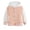 Pink, variant on Coerni Girls & Boys Hooded Baseball Jacket Contrast Long Sleeve Button Down Varsity Jacket Casual Versatile All-Weather Preppy Outerwear