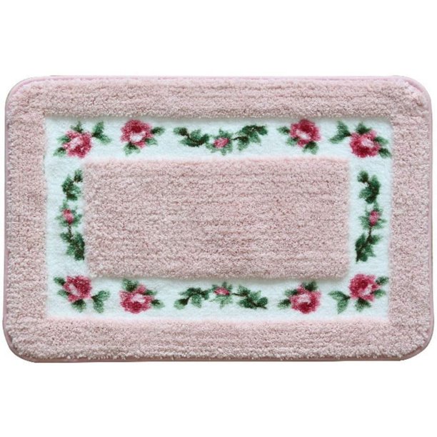 Bonitas alfombras de flores de rosas, supersuaves, para baño, alfombrilla de baño, alfombrilla de ducha, alfombrilla de puerta, alfombrilla de cocina, alfombrillas (15,7 x 23,6 pulgadas) Zhivalor CZJJ-XM59