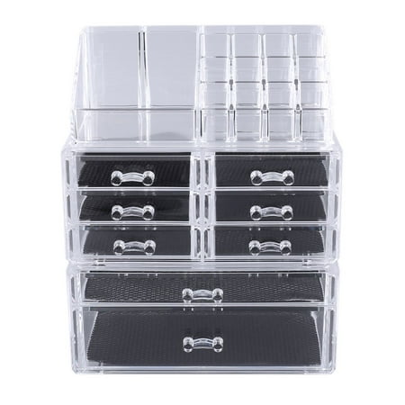 5 Tier Makeup Box Acrylic Cosmetics Case Multifunctional Make Up Organizer Transparent Storage Display Box