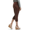 thumbnail image 4 of LMB Capri Leggings for Women Buttery Soft Polyester Fabric, Brown, XL - 3XL, 4 of 4