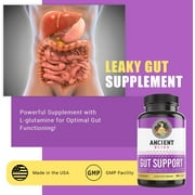 Ancient Bliss Leaky Gut Supplement, L Glutamine Capsules for Gut Support with Blessed Thistle and Hydrangea Root, and Non-GMO, 60 Capsules