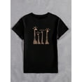 thumbnail image 2 of Camiseta de manga corta para mujer transpirable Moda de veranoGiraffe Print Short Sleeve T-Shirt With Eyelashes For Casual Outfits For New Year Clothes Graphic ChCamisetas de verano para mujer, mang, 2 of 7