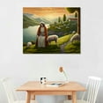 thumbnail image 2 of Nawypu  Jesus Christ Shepherd Canvas Wall Art - Modern Religious God Poster HD Print Painting Picture Artwork for Bedroom Living Room Decor Unframed (16"x31", YS-A), 2 of 4