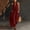 *Red, variant on ClodeEU Women's Summer Halter Neck Sleeveless Loose Maxi Dress, Casual Flowy Beach Sundress with Pockets Army Green,Women's Plus L