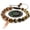 Brown Tigereye, variant on 2-Row Macrame Shamballa Wrapped Bracelet, Glow in The Dark Firefly Beads & Natural Gemstone Bracelets for Men Women - 10mm Rose Gold Lava