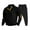 Black, variant on Luxalzxs Mens Tracksuit 2 Piece Set, Corduroy Polo Sweatshirt Running Jogging Pants Suits, Winter Outdoor Sports Casual Outfits