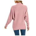 thumbnail image 3 of IROINNID On Sale Pullover Sweater for Women Winter Long Warm Round Neck Long Sleeve Turtleneck Loose Fit Knitwear Sweater,Pink, 3 of 5