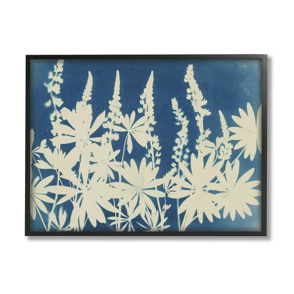 Stupell Industries Wildflower Cutout Shapes Arrangement Graphic Art Black Framed Art Print Wall Art, Design by Liz St. Andre