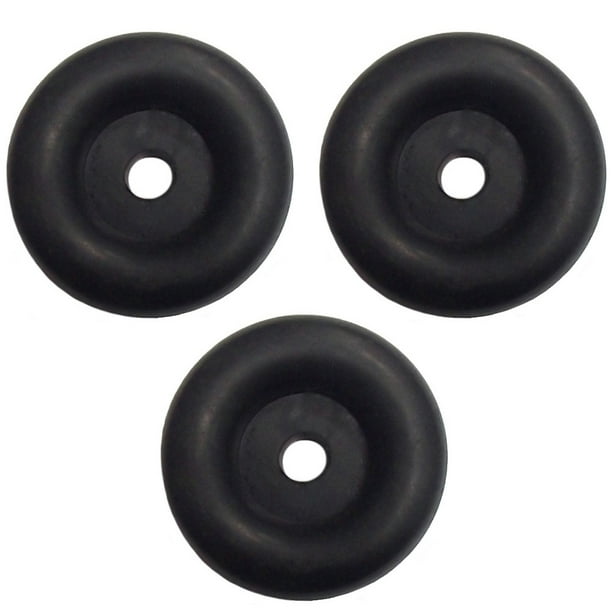 Three (3) New Black Cargo Trailer Door Ramp Rubber Bumpers Stop Guard