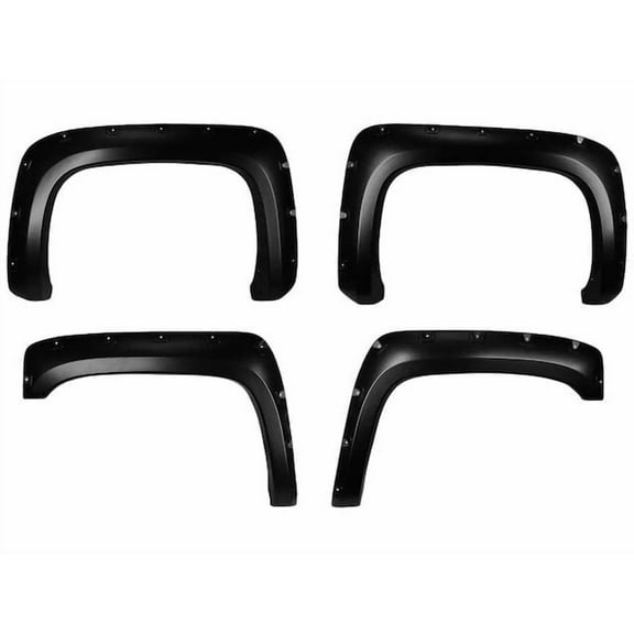 Front and Rear Fender Flare Set of 4 - Compatible with 2007 - 2013 Chevy Silverado 1500 2008 2009 2010 2011 2012