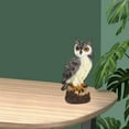 thumbnail image 2 of Épouvantail d'Oiseau Hibou Réaliste à Cornes pour Statues de Jardin Brun, 2 of 8