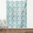 thumbnail image 4 of Ambesonne Cartoon Fabric by the Yard Upholstery, Crestcent Moon with Stars, 1 Yard, Pale Violet Blue Yellow, 4 of 5