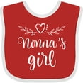 thumbnail image 3 of Inktastic Nonna Girl Granddaughter Girls Baby Bib, 3 of 4