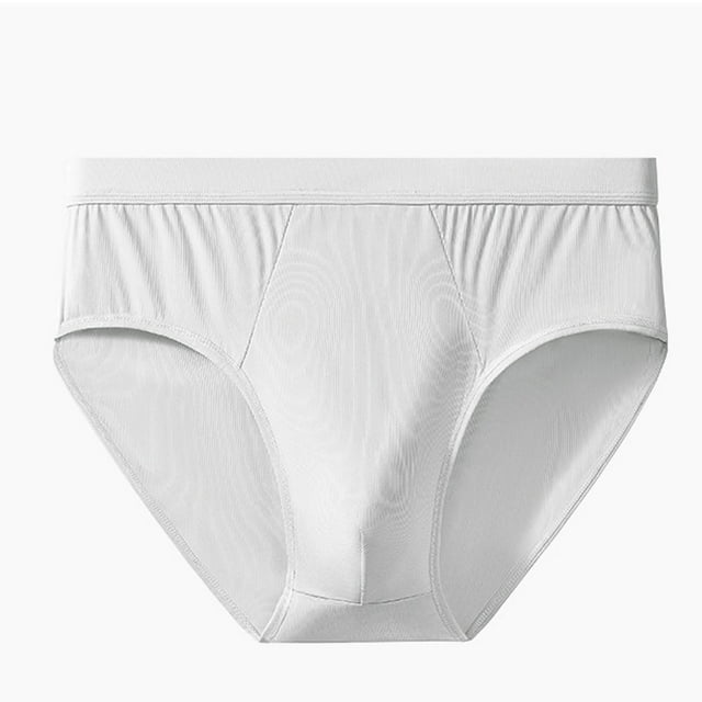 ylioge Mens Underwear Casual Solid Stretchy Mid Waisted Basic Breathable Briefs