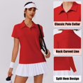 thumbnail image 6 of Pinspark Polo Shirts for Women Moisture Wicking Golf Shirt Lightwight Tennis Top Performance Workout Tshirt Sun Protection Sport Tops with Collar, 6 of 6